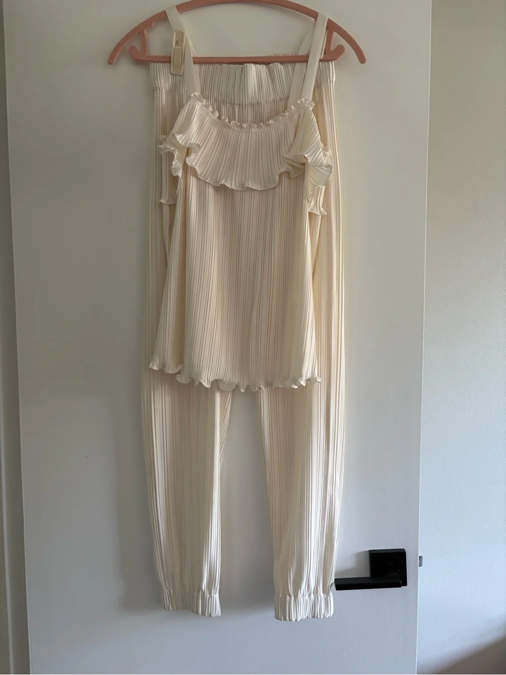 Derek Lam 10 Crosby Cream Pleated Skirt Set